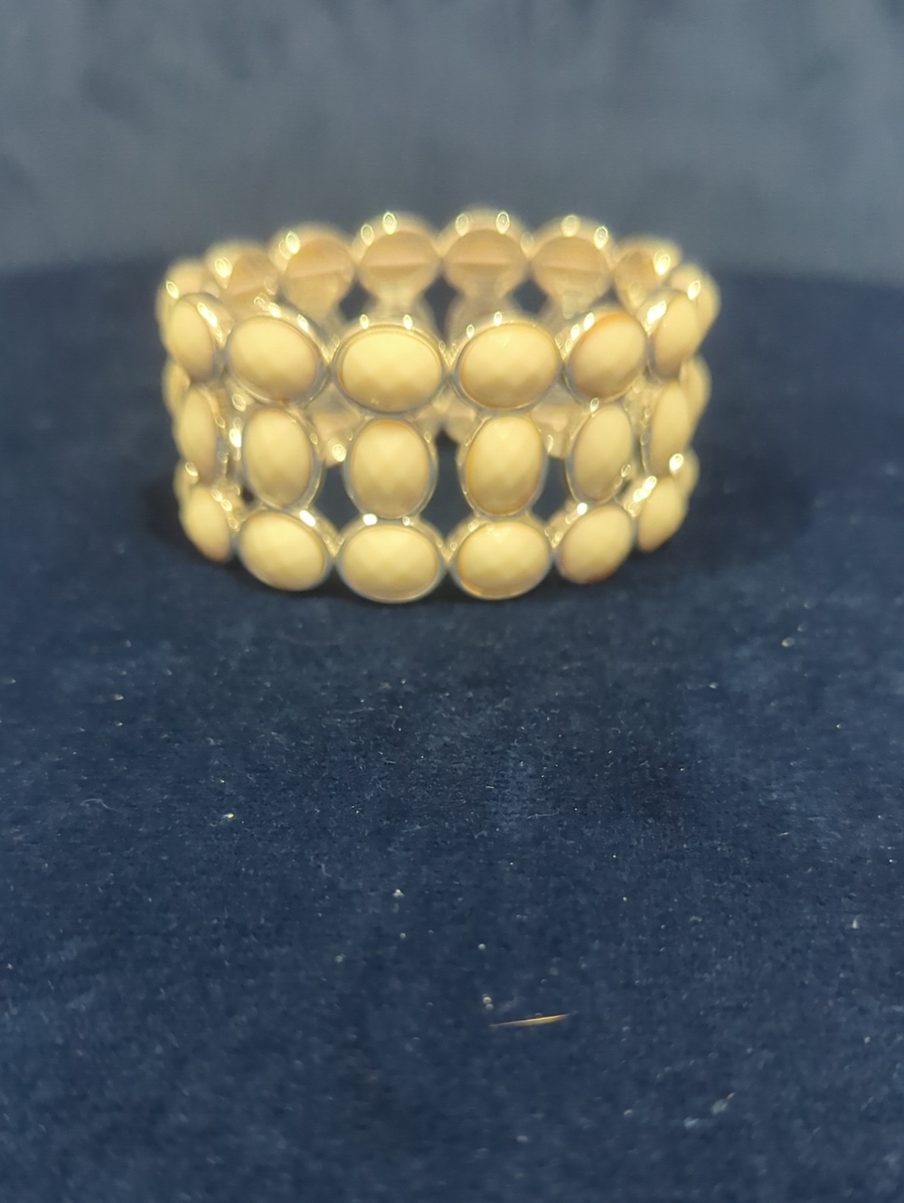 Women’s Beige Stone Stretch Bracelet